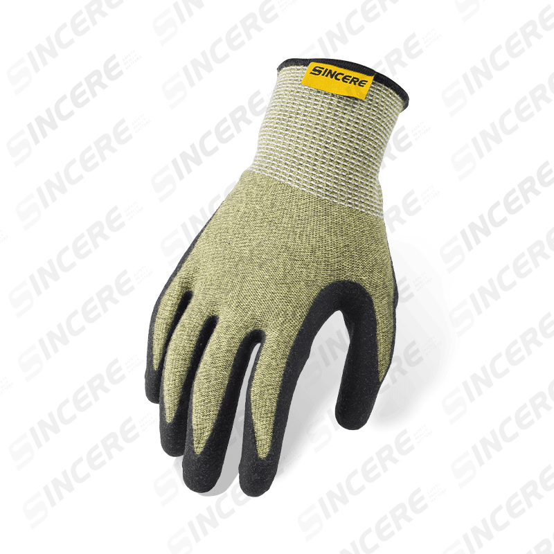 قفازات مقاومة للقطع من نوع Aramid ANSI A3 مقاس 18 مع راحة يد من النيوبرين الأسود — مقاومة للهب وحماية من وميض القوس الكهربائي قفازات مقاومة للقطع من نوع Aramid ANSI A3 مقاس 18 مع راحة يد من النيوبرين الأسود — مقاومة للهب وحماية من وميض القوس الكهربائي