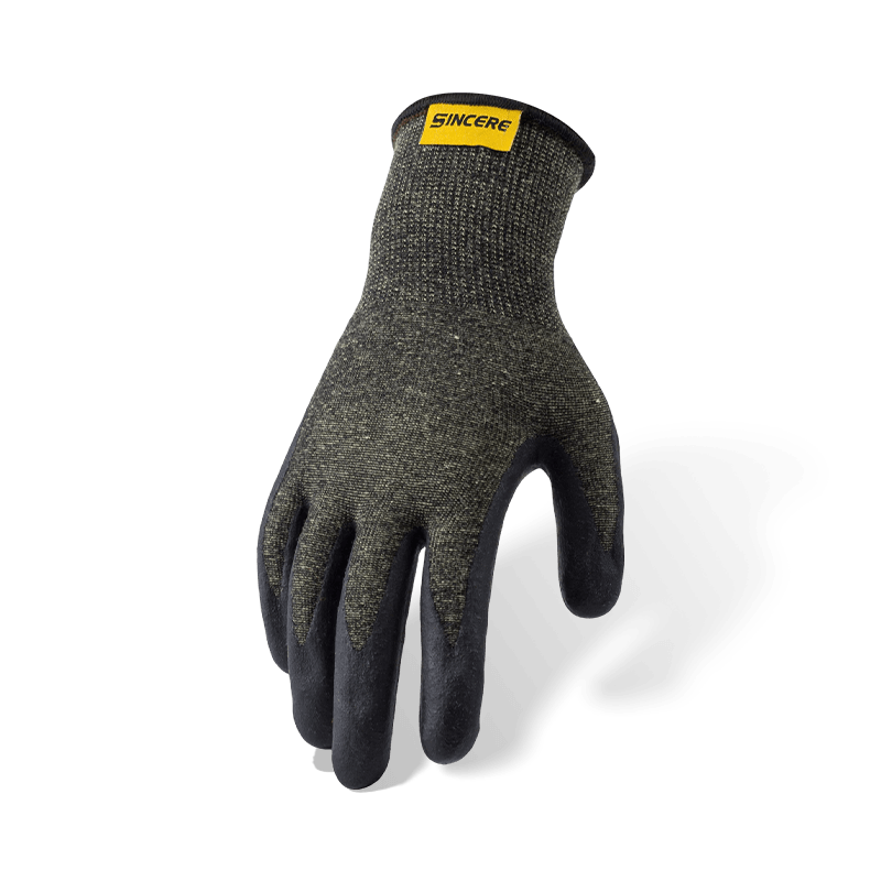 قفازات مقاومة للقطع من نوع Aramid ANSI A4 مقاس 13 مع راحة يد من النيوبرين الأسود — مقاومة للحرارة والوميض القوسي قفازات مقاومة للقطع من نوع Aramid ANSI A4 مقاس 13 مع راحة يد من النيوبرين الأسود — مقاومة للحرارة والوميض القوسي